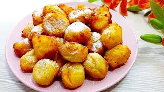 Очень ВКУСНО на завтрак! Воздушные творожные пончики на кефире! Мягкий и пушистый!
