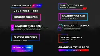 Gradient Lower Thirds Green Screen Part 2 | Gradient Lower Thirds Templates