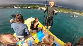 SUPSQUATCH! $4,000 SURFBOARD MADE FOR 10 PEOPLE!!! SOLID WAVES IN HAWAII!!!!