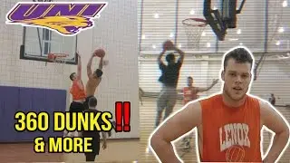 UNI FOOTBALL PLAYERS VISIT THE COURTS🏀 FT ELERSON SMITH & SPENCER BROWN!! (UTUBE TOOK DOWN MUSIC!)