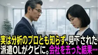 実は分析のプロとも知らず、見下されたOLがクビに。「…わかりました」会社を去った結果…