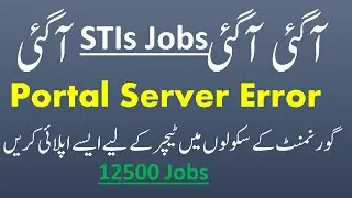 Government STIs Jobs | Job Portal Error,How to Apply?