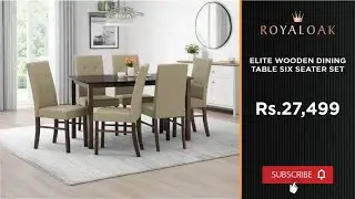 Royaloak Elite Wooden Dining Table 6 Seater Set