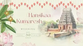 Hansikaa and Kumaresh || Wedding Ceremony || LIVE
