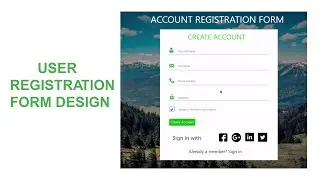Registration form UI Design In Adobe XD | UI Design Tutorial With Adobe XD