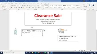 Making a flyer using WORD