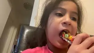 My first time trying Froot Loops cereal bar￼