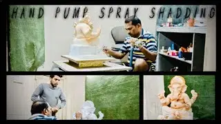 HAND pump SPRAY Shadding GANPATI Idol || OMKAR_ARTS