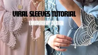 Viral sleeves tutorial design/ hand embroidery design/trendy sleeves design ✨💝