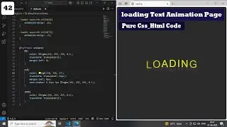 Loading text animation Using Css-Html || Css loading Text Effect tutorial for beginers.