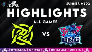 NIP vs LNG Highlights ALL GAMES | LPL 2025 Split 3 | Ninjas in Pyjamas vs LNG Esports By Onivia
