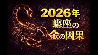 2026年 蠍座｜金の因果応報が動き出す年｜逃げられないお金の運命