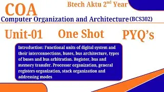 COA UNIT-01 ONE SHOT🔥🔥 | PYQ'S COVERED | BCS302 | BTECH AKTU 2ND YEAR | COMPUTER ARCHITECTURE