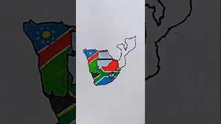 Draw Flag Map of Mozambique 🇲🇿 #mozambique