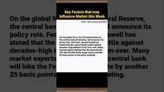 Key Factors That may Influence Market this Week #shorts #ytshorts #stockmarketnews #nifty #sensex