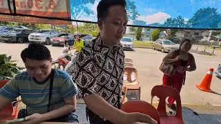SARAPAN BERSAMA SIFU ABUN DAN MUKI SETELAH SELESAI URUSAN PENDAFTARAN JUSTIN