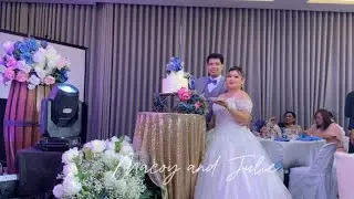 SLICING OUR WEDDING CAKE | REDVELVET  #wedding  #yummycake