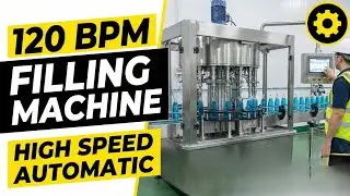 120 BPM (7200 BPH) Automatic Bottle Filling Machine | Full Demo
