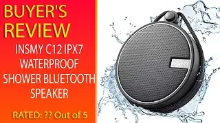 Review Insmy C12 Ipx7 Waterproof Shower Bluetooth Speaker