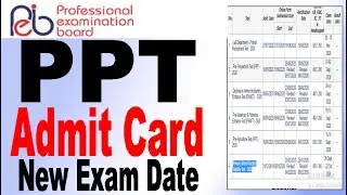 PPT New Exam Date 2020 | MP PPT Exam Date | PPT Admit Card 2020 | PPT Syllabus | PPT Mock Test