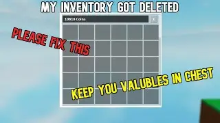 My Inventory Got Deleted | Roblox Sky Block