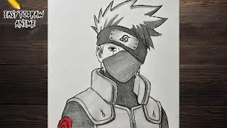 How to draw  Kakashi Hatake || Naruto drawing tutorial for beginners || Anime drawing easy 