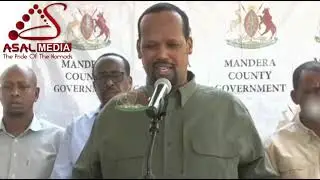 Governor Roba condemns yesterday's IED explosion along Mandera-Arabia road.