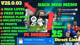 FC MOBILE 25 NEW UPDATE MOD MENU V25.0.03 - Unlimited Money, Fc Points | FC MOBILE VIP MOD APK 2025