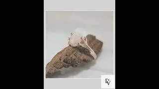 Ethiopian Rose Cut Opal Twig Engagement Ring in 14k Rose Gold