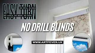EasyTurn No Drill roller blinds by Art Fever - No tools, no mess, no fuss. #DIY blind #installation