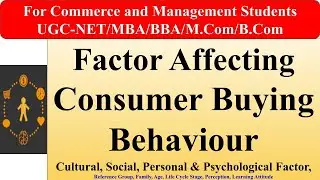 Factors affecting Consumer buying behaviour, Factors influencing buying behaviour, marketing, social