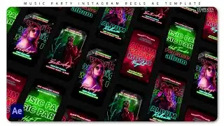Music Party Instagram Reels - After Effects Template | Free Download | Templates for Creators