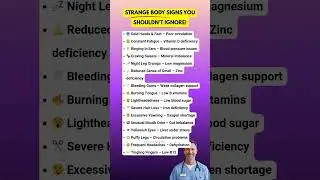 STRANGE BODY SIGNS YOU SHOULDN'T IGNORE!