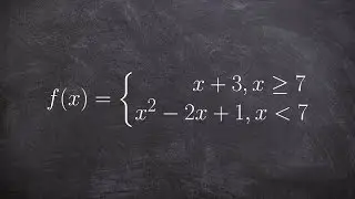 Learn how to evaluate the limit of a piecewise function