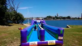 Competing with a colleague in Clarkes Point Reserve
