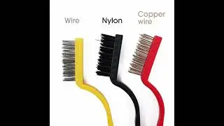 3pcs/set Gas Stove Cleaning Brush 3style Brush Head Nylon Iron Wire Copper Wire Powerful
