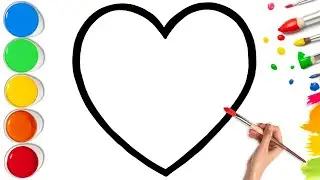 How To Draw a Rainbow Heart with Yellow Star | Easy Step By Step Tutorial