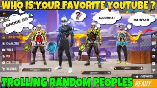 Trolling Random Player From World Chat || Pranking Random Player || Badge 99 Prank Videos