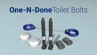 Easy Toilet Repair Kit: Toilet Bolts Lock on Toilet Flange, w/ Toilet Caps One-N-Done T10-OND-100