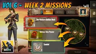 STORY MISSIONS WEEK 2 LOCATION SUNDIAL 5 GOLDEN MASK 5 POSTER SURVIVOR PASS VOL 6 PUBG NEW STATE