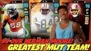 UNSTOPPABLE TEAM! 99 OVR HERMAN MOORE & MORE! MADDEN 17 ULTIMATE TEAM