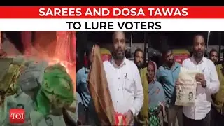 Karnataka Polls 2023: Congress MLA and son lures voters with 'sarees and dosa tawas'