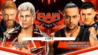 Edge and Cody Rhodes Vs The judgement day| tag team match| WWE Raw highlights| #wwe #raw