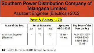 Southern Power Distribution Company of Telangana Limited Assistant Engineer Electrical Online Form 2