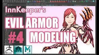 3D ARMOR MODELING timelapse #4 | zbrush & maya & mudbox