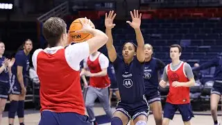 Aubrey Griffin: UConn women's basketball locker room availability  - 3/21/25