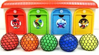 Satisfying Garage ASMR | Making 5 Funny GIANT Slime Balls and Mixing Candy in 4 Color Garage ASMR
