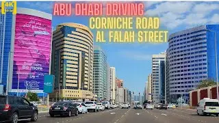 [4K 60fps] Abu Dhabi Driving | Corniche Road - Al Falah Street
