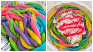 cara mudah membuat kue cenil pelangi tepung ketan 