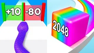 Jelly Run 2048 vs Snake Run Race - All Levels Gameplay New Update
